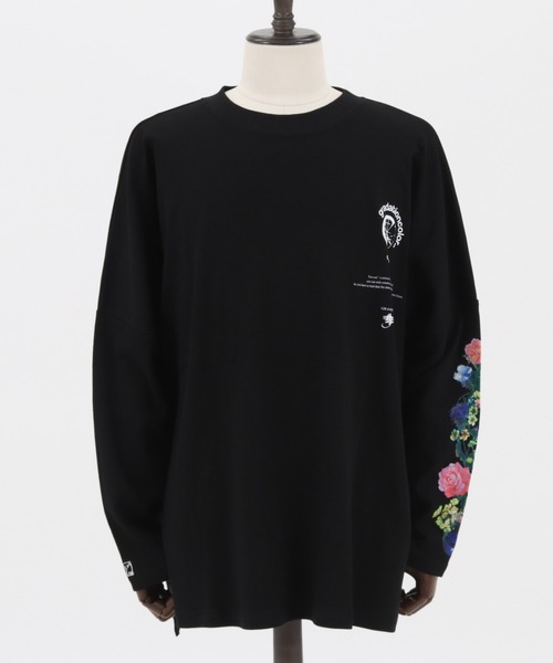 GLIMCLAP(グリムクラップ)の「mlt3499-Printed design long sleeves T-shirt Tシャツ(Tシャツ/カットソー・メンズ・ホワイト/ブラック・S/L/M)」の20枚目の写真