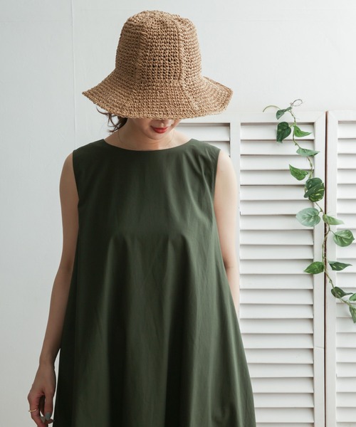 URBAN RESEARCH DOORS（アーバンリサーチドアーズ）の「【WEB限定】ノースリーブAラインワンピース（ワンピース・レディース・チェック/ブラック/カーキ・ONE）」の18枚目の写真