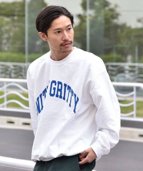 SHIPS（シップス）の「THE NITTY GRITTY ARCHIVE CITY: カレッジ ロゴ スウェット（スウェット・メンズ・ライトグレー/ライトホワイト/ネイビー・MEDIUM/LARGE/X-LARGE）」の4枚目の写真