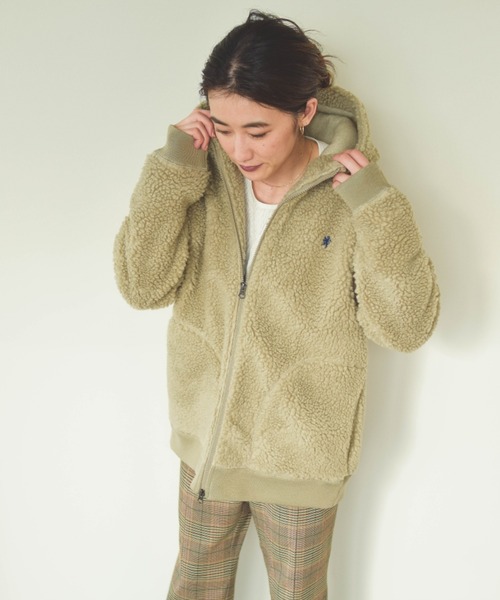 Ray BEAMS（レイビームス）の「GYMPHLEX / ボア ジップ フーディ（パーカー・レディース・ブラウン/シルバー・14/16）」の19枚目の写真