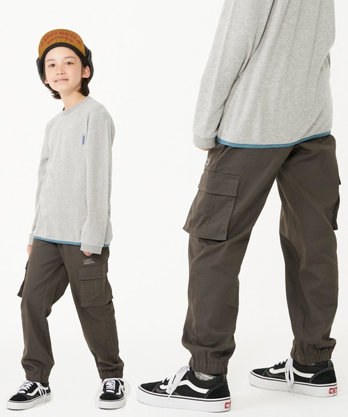 KRIFF MAYER Kid's Collection（クリフメイヤーキッズコレクション）の「裾ゴムカーゴパンツ（カーゴパンツ・キッズ・ネイビー/カーキ/ダークグレー/キャメル・120/130/140/150/160/170）」の2枚目の写真