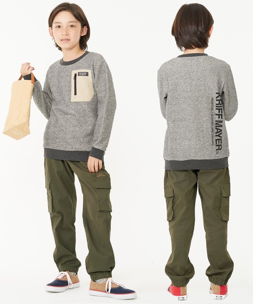 KRIFF MAYER Kid's Collection（クリフメイヤーキッズコレクション）の「裾ゴムカーゴパンツ（カーゴパンツ・キッズ・ネイビー/カーキ/ダークグレー/キャメル・120/130/140/150/160/170）」の7枚目の写真