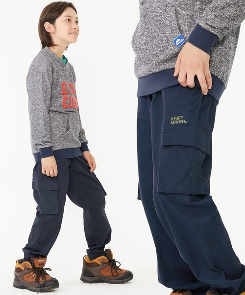 KRIFF MAYER Kid's Collection（クリフメイヤーキッズコレクション）の「裾ゴムカーゴパンツ（カーゴパンツ・キッズ・ネイビー/カーキ/ダークグレー/キャメル・120/130/140/150/160/170）」の9枚目の写真