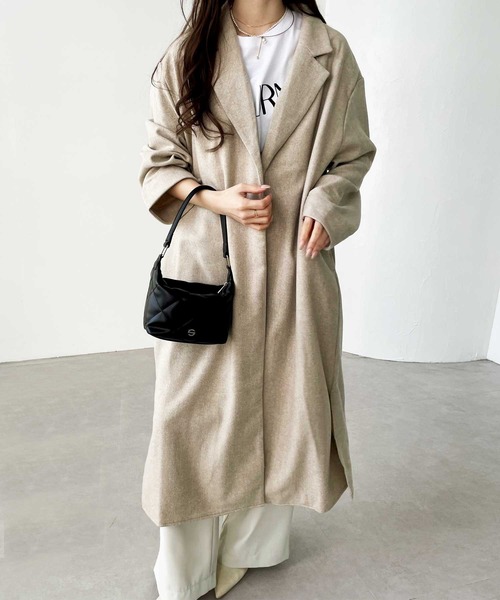 GeeRA(ジーラ)の「へリンボーン柄ロングアウター(その他アウター・レディース・ベージュ/ブラウン・X-LARGE/LARGE/MEDIUM)」の10枚目の写真