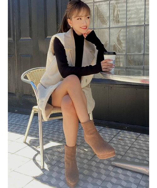 RESEXXY（リゼクシー）の「フェイクレザーポイントファージレ（その他アウター・レディース・ベージュ/アイボリー/ブラック・FREE）」の19枚目の写真