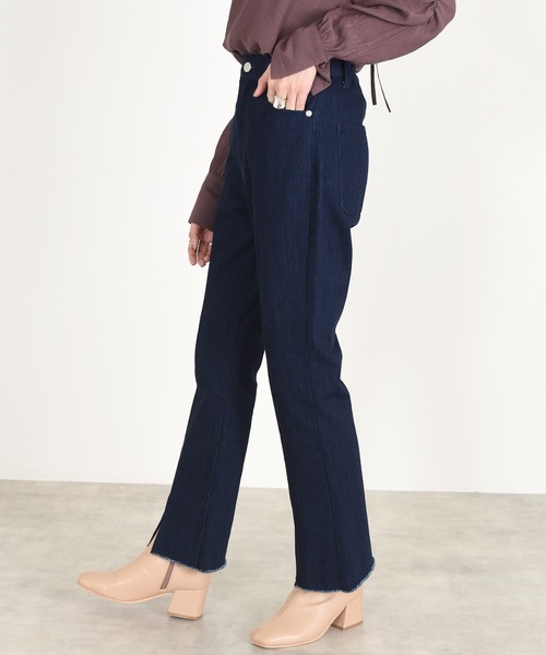 w closet（ダブルクローゼット）の「裾スリットフレアパンツ（その他パンツ・レディース・ネイビー・マルチサイズ）」の13枚目の写真