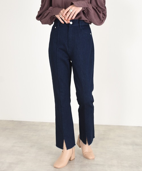 w closet（ダブルクローゼット）の「裾スリットフレアパンツ（その他パンツ・レディース・ネイビー・マルチサイズ）」の17枚目の写真