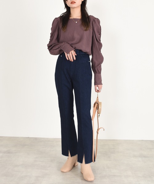 w closet（ダブルクローゼット）の「裾スリットフレアパンツ（その他パンツ・レディース・ネイビー・マルチサイズ）」の14枚目の写真