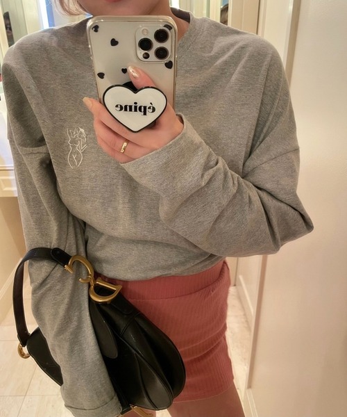 epine（エピヌ）の「pinup girl long tee（Tシャツ/カットソー・レディース・ホワイト/グレー・FREE）」の21枚目の写真