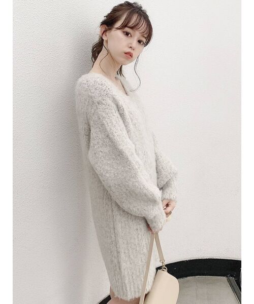 dazzlin（ダズリン）の「シュガーニットチュニック（チュニック・レディース・ベージュ/グレー/ピンク/ブルー・FREE）」の14枚目の写真