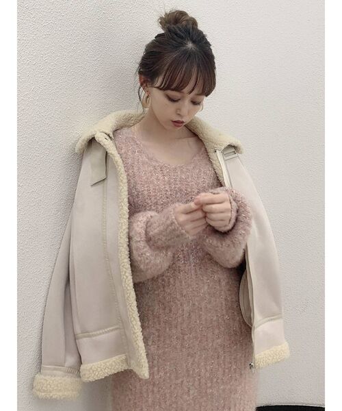 dazzlin（ダズリン）の「シュガーニットチュニック（チュニック・レディース・ベージュ/グレー/ピンク/ブルー・FREE）」の18枚目の写真