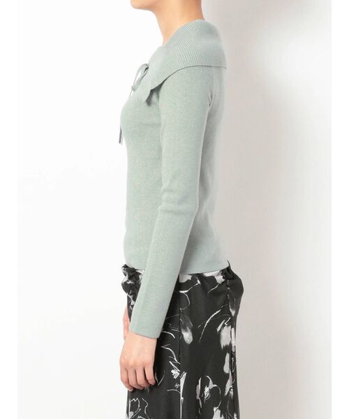 MERCURYDUO(マーキュリーデュオ)の「セーラーカラーオフショル2WAYニット(ニット/セーター・レディース・オフホワイト/ブラック/ミント/ピンク・FREE)」の12枚目の写真