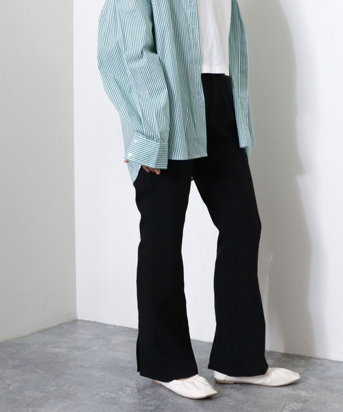 archives（アルシーヴ）の「バックスリットフレアパンツ（その他パンツ・レディース・ブラック/ベージュ/グリーン/マスタード・MEDIUM）」の2枚目の写真