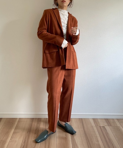 wee9s(ウィークス)の「petit high neck wave knit tops / シワ加工でアイロン不要なプチハイネッククリンクルニットブラウス(シャツ/ブラウス・レディース・ホワイト/ブラック/ベージュ/チャコール・FREE)」の15枚目の写真