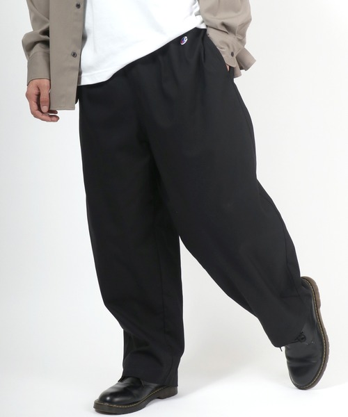 Champion（チャンピオン）の「Champion◆ツイルイージーワイドパンツ/カラーパンツ（チノパンツ・メンズ・ブラック/ベージュ/オリーブ・M/L/XL）」の2枚目の写真