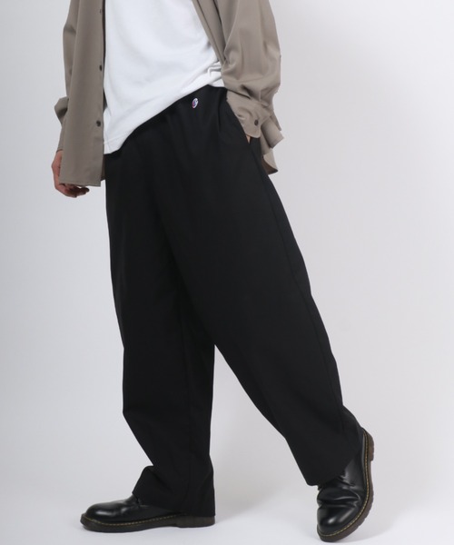 Champion（チャンピオン）の「Champion◆ツイルイージーワイドパンツ/カラーパンツ（チノパンツ・メンズ・ブラック/ベージュ/オリーブ・M/L/XL）」の10枚目の写真