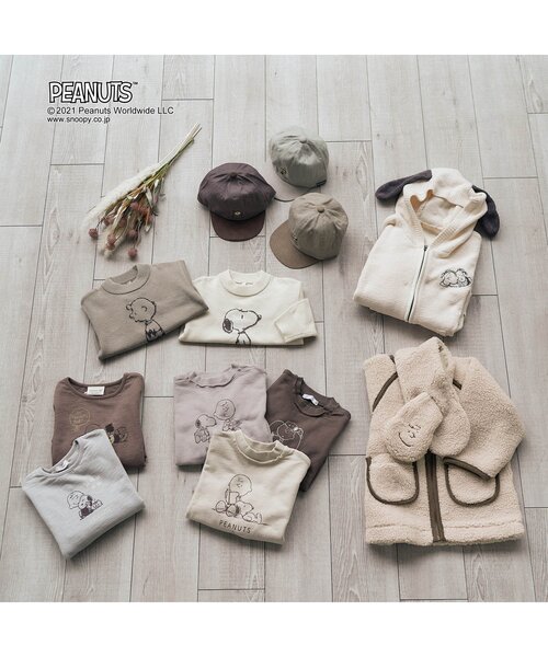 PEANUTS（ピーナッツ）の「PEANUTS 3柄刺繍キャップ（キャップ・キッズ・ミント/ベージュ/ブラウン・58/50/46/54）」の9枚目の写真