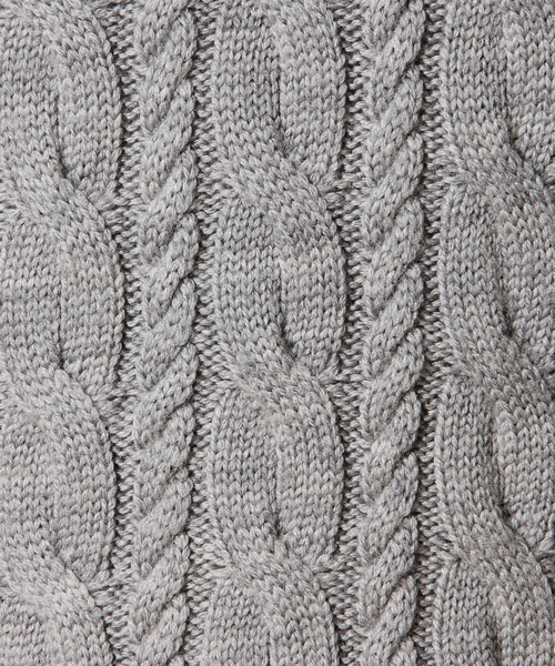 BEAUTY&YOUTH UNITED ARROWS（ビューティーアンドユースユナイテッドアローズ）の「BY ノーブル ケーブル ニット ◆（ニット/セーター・メンズ・ネイビー/ホワイト/グレー/レッド・SMALL/LARGE/X-LARGE/MEDIUM）」の8枚目の写真