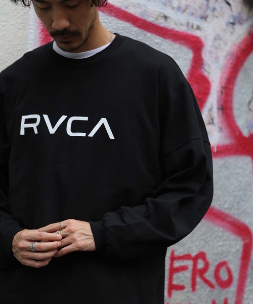【RVCA】BIG RVCA LT ロングスリーブＴシャツ★人気商品 RVCA（ルーカ）の「RVCA メンズ BIG RVCA LT ロングスリーブT