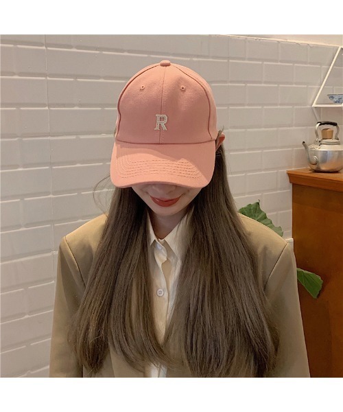 Loco Ocean（ロコオーシャン）の「ワンポイントミニロゴワッペン付き ベースボールキャップ（キャップ・レディース・ホワイト/ブラウン/アイボリー/ピンク/ブラック/ライトピンク/ブルー・ONE SIZE）」の7枚目の写真