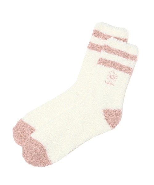 LAKOLE(ラコレ)の「ライン柄ショートルームソックス / 216586(ソックス/靴下・レディース・ベージュ/ピンク/グリーン/チャコール・MEDIUM/LARGE)」の4枚目の写真