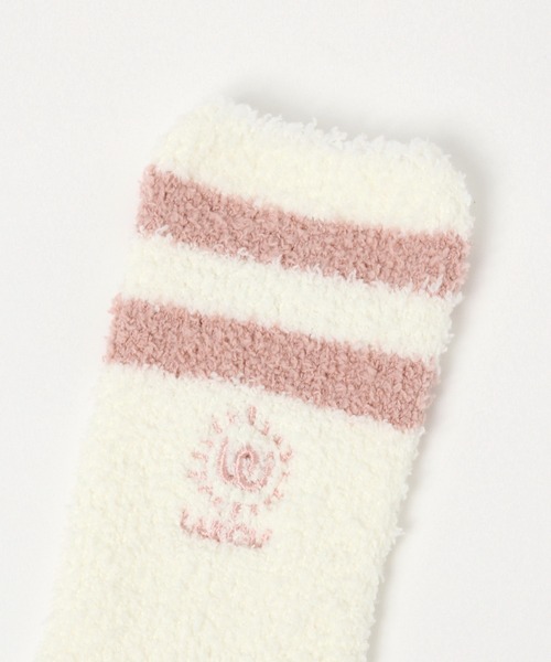 LAKOLE(ラコレ)の「ライン柄ショートルームソックス / 216586(ソックス/靴下・レディース・ベージュ/ピンク/グリーン/チャコール・MEDIUM/LARGE)」の7枚目の写真