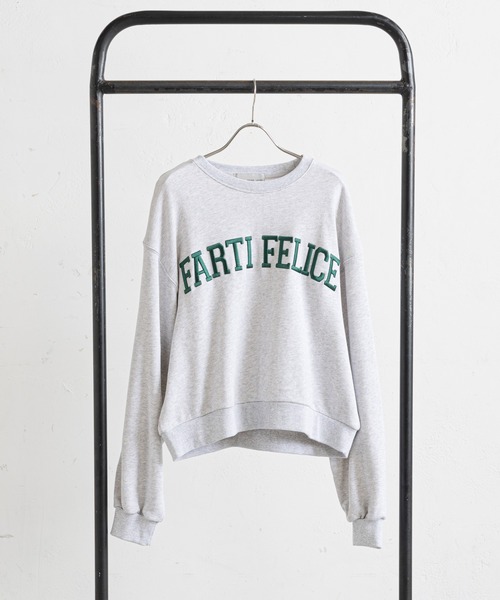 prose verse（プロズヴェール）の「立体刺繍ロゴ裏毛プルオーバー（スウェット・レディース・ブラック/グレー/グリーン・MEDIUM）」の3枚目の写真