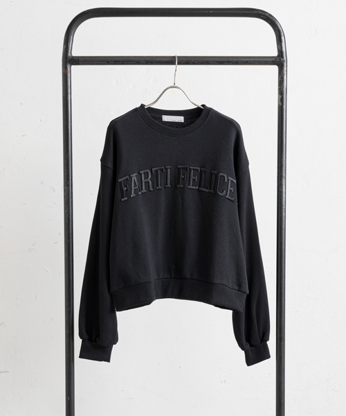 prose verse（プロズヴェール）の「立体刺繍ロゴ裏毛プルオーバー（スウェット・レディース・ブラック/グレー/グリーン・MEDIUM）」の2枚目の写真