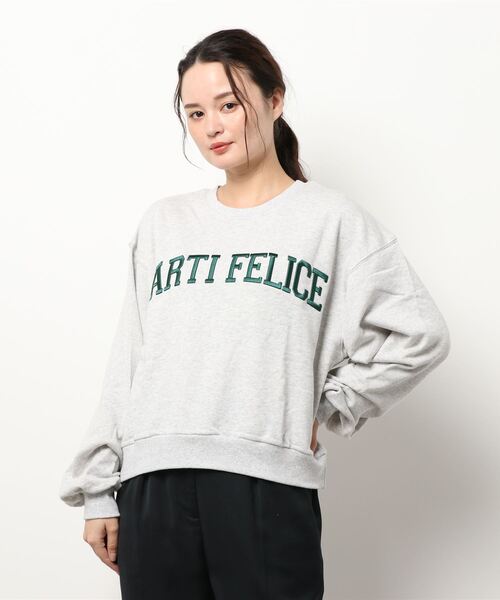 prose verse（プロズヴェール）の「立体刺繍ロゴ裏毛プルオーバー（スウェット・レディース・ブラック/グレー/グリーン・MEDIUM）」の19枚目の写真