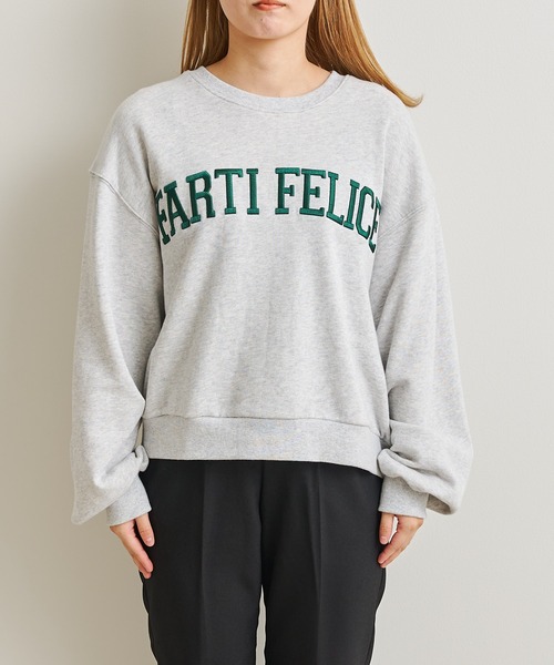 prose verse（プロズヴェール）の「立体刺繍ロゴ裏毛プルオーバー（スウェット・レディース・ブラック/グレー/グリーン・MEDIUM）」の12枚目の写真