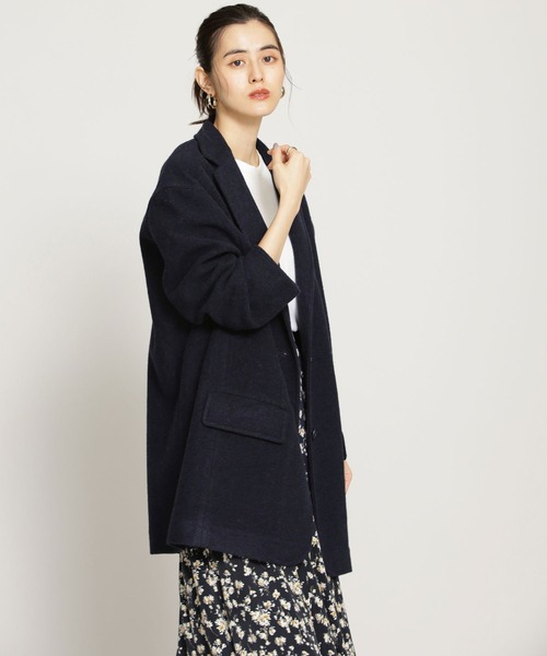 セール ボンディングウールジャケットコート テーラードジャケット Nano Universe ナノユニバース のファッション 日本割