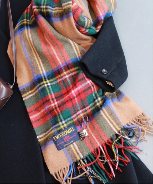 SLOBE IENA（スローブイエナ）の「【TWEEDMILL/ツイードミル】ストール◆（ストール/ショール・レディース・ホワイト/グレー/グレー系その他/ベージュ/グレイッシュベージュ/ブルー系その他/キャメル/レッド系その他/ベージュ系その他・FREE）」の13枚目の写真