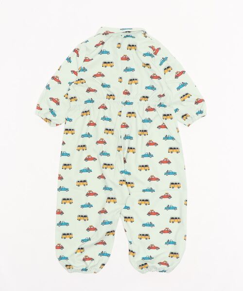 petit main（プティマイン）の「総柄プレイウェア（つなぎ/オールインワン・キッズ・ライトカーキ/キナリ・S/M）」の3枚目の写真