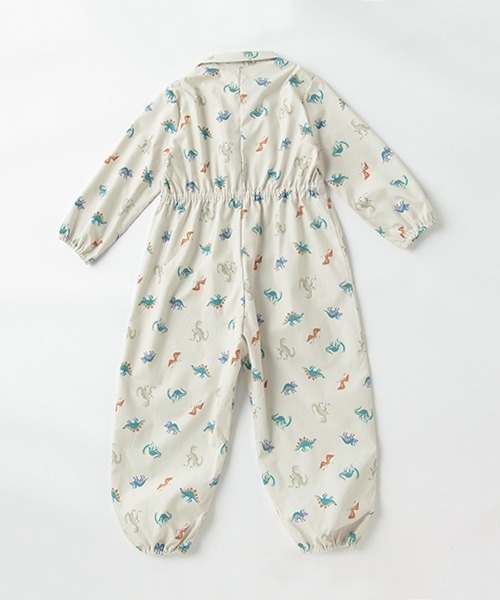 petit main（プティマイン）の「総柄プレイウェア（つなぎ/オールインワン・キッズ・ライトカーキ/キナリ・S/M）」の4枚目の写真