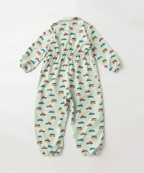 petit main（プティマイン）の「総柄プレイウェア（つなぎ/オールインワン・キッズ・ライトカーキ/キナリ・S/M）」の5枚目の写真