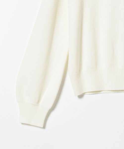 Ray BEAMS(レイビームス)の「Ray BEAMS / フリル ビッグカラー プルオーバー(ニット/セーター・レディース・ブラック/オフホワイト・ONE SIZE)」の15枚目の写真