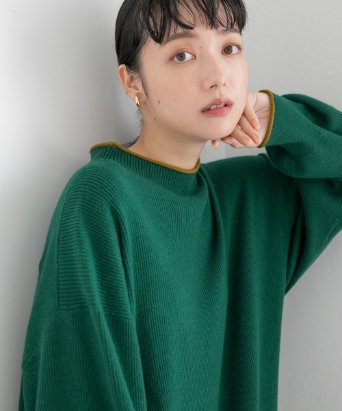 LOWRYS FARM（ローリーズファーム）の「ニットボトルネックワンピース　216033（ワンピース・レディース・アイボリー/ブラウン/ブラック/グリーン・FREE）」の10枚目の写真