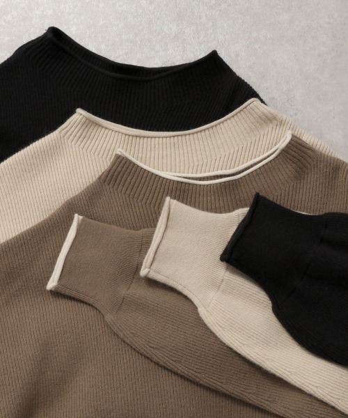 LOWRYS FARM（ローリーズファーム）の「ニットボトルネックワンピース　216033（ワンピース・レディース・アイボリー/ブラウン/ブラック/グリーン・FREE）」の22枚目の写真