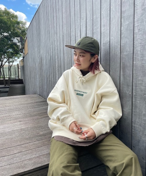 MILKFED.（ミルクフェド）の「MILKFED. × MANASTASH /ミルクフェド×マナスタッシュ　SWEAT HOODIE スウェットフーディー　パーカー（パーカー・メンズ・ブラック/ベージュ/ナチュラル・LARGE/MEDIUM）」の10枚目の写真