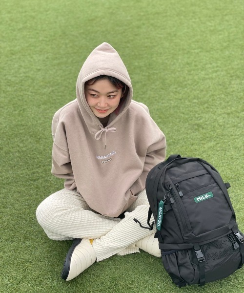 MILKFED.（ミルクフェド）の「MILKFED. × MANASTASH /ミルクフェド×マナスタッシュ　SWEAT HOODIE スウェットフーディー　パーカー（パーカー・メンズ・ブラック/ベージュ/ナチュラル・LARGE/MEDIUM）」の13枚目の写真