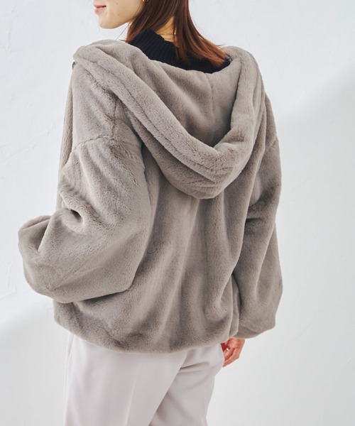 prose verse（プロズヴェール）の「《ZOZO限定》エコファーパーカー（ブルゾン・レディース・ブラウン/モカ/グレイッシュベージュ・MEDIUM）」の12枚目の写真