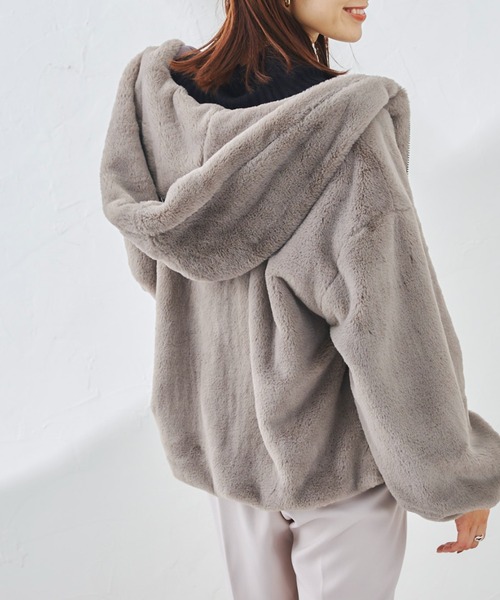 prose verse（プロズヴェール）の「《ZOZO限定》エコファーパーカー（ブルゾン・レディース・ブラウン/モカ/グレイッシュベージュ・MEDIUM）」の13枚目の写真