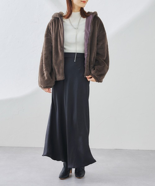 prose verse（プロズヴェール）の「《ZOZO限定》エコファーパーカー（ブルゾン・レディース・ブラウン/モカ/グレイッシュベージュ・MEDIUM）」の15枚目の写真