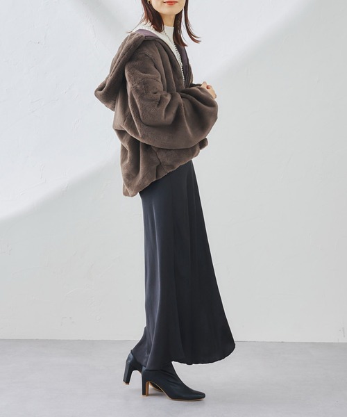 prose verse（プロズヴェール）の「《ZOZO限定》エコファーパーカー（ブルゾン・レディース・ブラウン/モカ/グレイッシュベージュ・MEDIUM）」の17枚目の写真