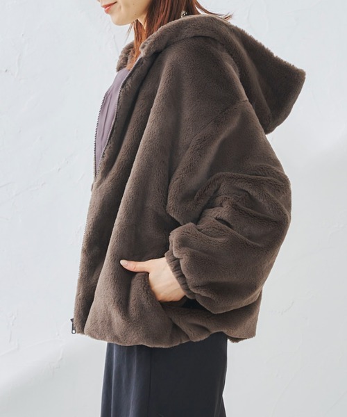 prose verse（プロズヴェール）の「《ZOZO限定》エコファーパーカー（ブルゾン・レディース・ブラウン/モカ/グレイッシュベージュ・MEDIUM）」の20枚目の写真