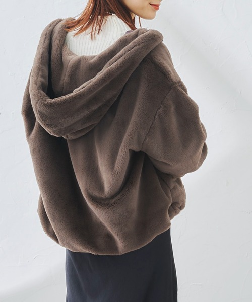 prose verse（プロズヴェール）の「《ZOZO限定》エコファーパーカー（ブルゾン・レディース・ブラウン/モカ/グレイッシュベージュ・MEDIUM）」の21枚目の写真