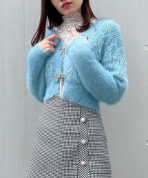 Crea titty&Co. PETIT | 【Crea titty&Co.PETIT】キラキラブローチシャギーカーディガン(カーディガン/ボレロ)