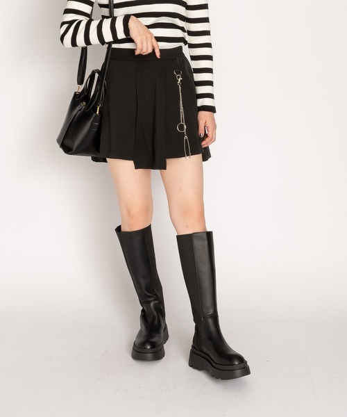 SVEC（シュベック）の「ボリュームライトソール サイドゴア 厚底 ニーハイブーツ（ブーツ・レディース・ブラック・36/38/37/35/39）」の2枚目の写真