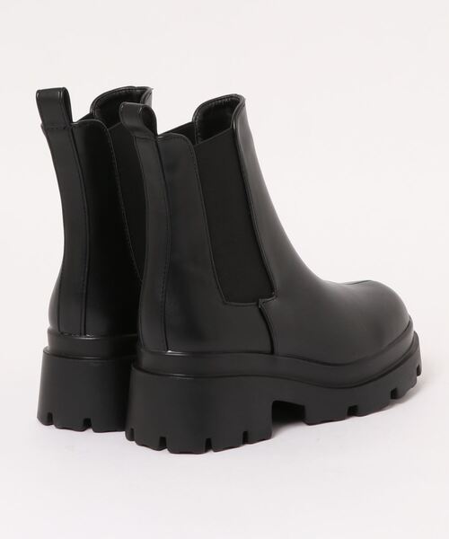 KOBE LETTUCE（コウベレタス）の「タンクソールサイドゴアショートブーツ（ブーツ・レディース・ブラック/ホワイト・LL/M/S/L）」の3枚目の写真