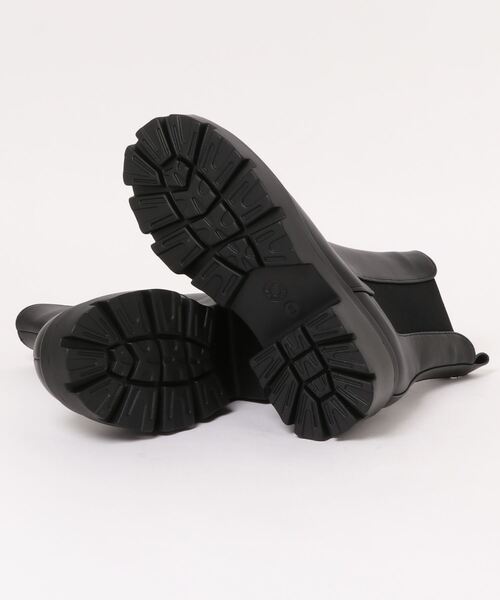 KOBE LETTUCE（コウベレタス）の「タンクソールサイドゴアショートブーツ（ブーツ・レディース・ブラック/ホワイト・LL/M/S/L）」の4枚目の写真